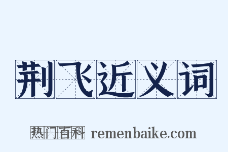 荆飞近义词是什么意思的图片